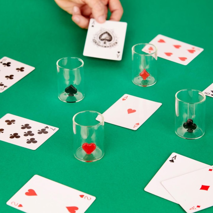 SET SHOOTERS X 4 ROUGE/NOIR