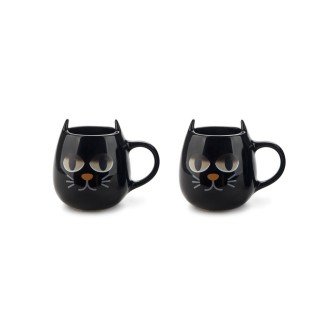 SET TASSES À CAFÉ WAKE CAT X 2
