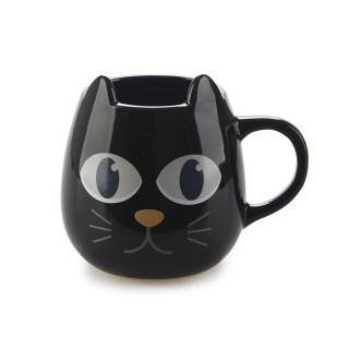 MUG WAKE CAT NOIR