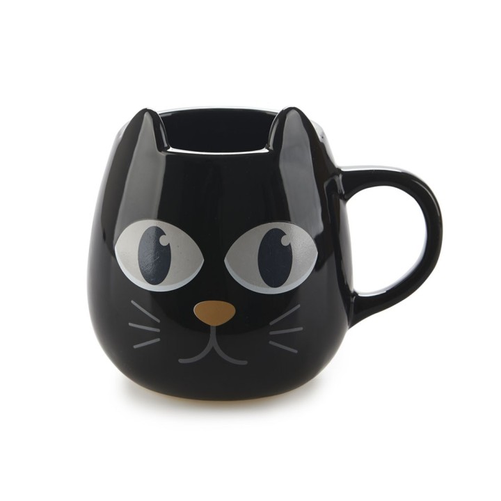 MUG WAKE CAT NOIR