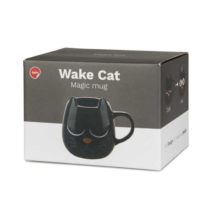 MUG WAKE CAT NOIR