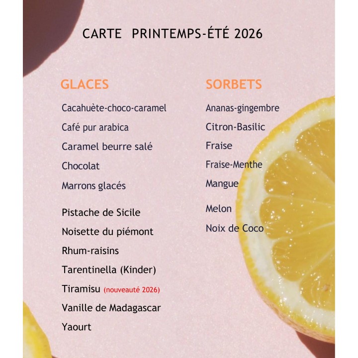 GLACES TARENTINA. POT DE 50CL