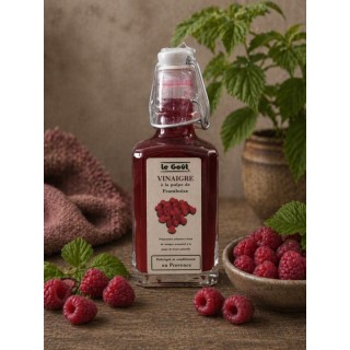VINAIGRE À LA PULPE DE FRAMBOISE