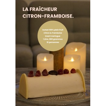 BÛCHE DE NOËL CITRON-FRAMBOISE