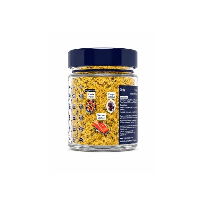 SEL DE CAMARGUE CITRON THYM. POT DE 200G