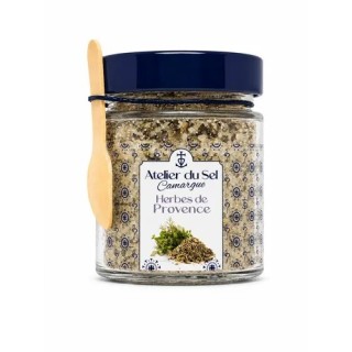 SEL DE CAMARGUE AUX HERBES DE PROVENCE. POT DE 200G