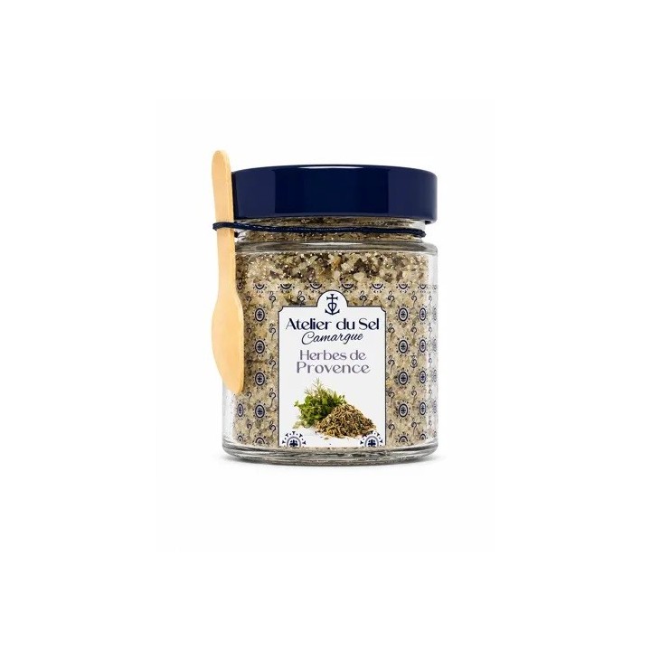 SEL DE CAMARGUE AUX HERBES DE PROVENCE. POT DE 200G