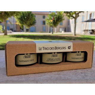 COFFRET 3 POTS " LE TRIO OLIVE" 3 X 90G