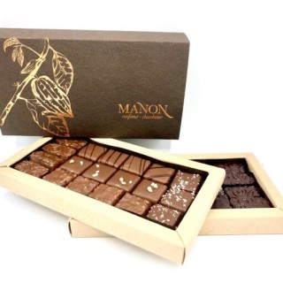 BALLOTIN 19 CHOCOLATS PRALINÉS NOIR ET LAIT 140G