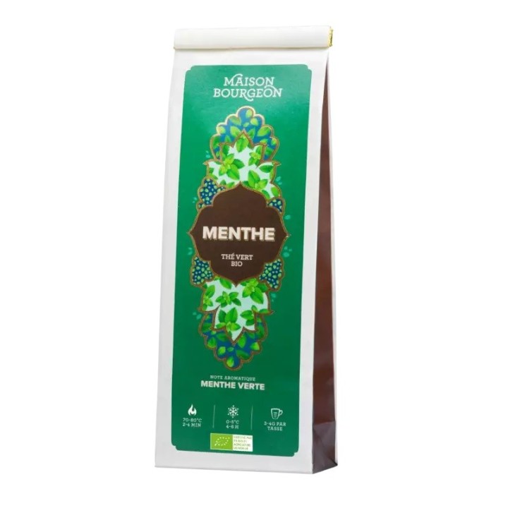 MENTHE BIO - THÉ VERT BIO - 100G