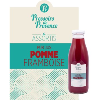 PUR JUS POMME FRAMBOISE. 75CL