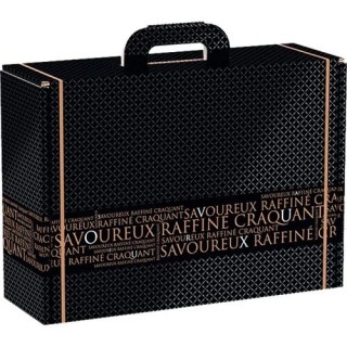 VALISETTE CADEAU NOIR/CUIVRE 34 X 25CM