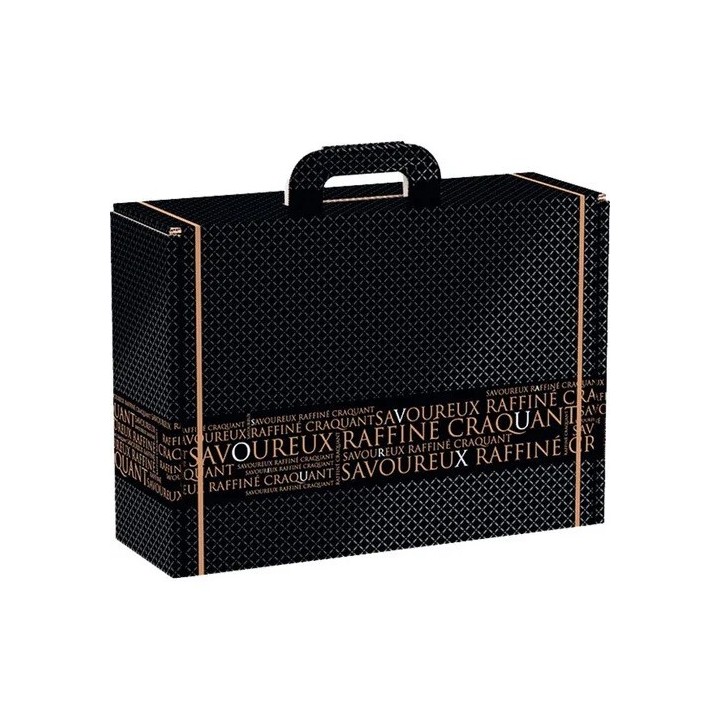 VALISETTE CADEAU NOIR/CUIVRE 34 X 25CM