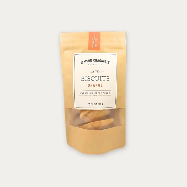 BISCUITS ORANGE. SACHET DE 120G