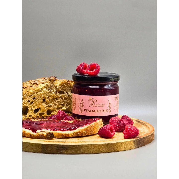 CONFITURE DE FRAMBOISE. 375G. LE PLANTIVORE