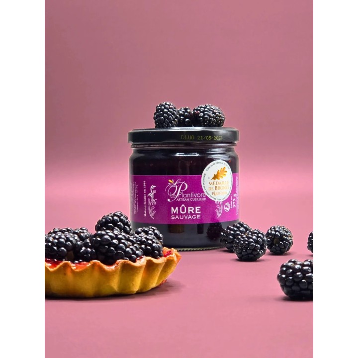 CONFITURE DE MÛRE SAUVAGE. 375G. LE PLANTIVORE