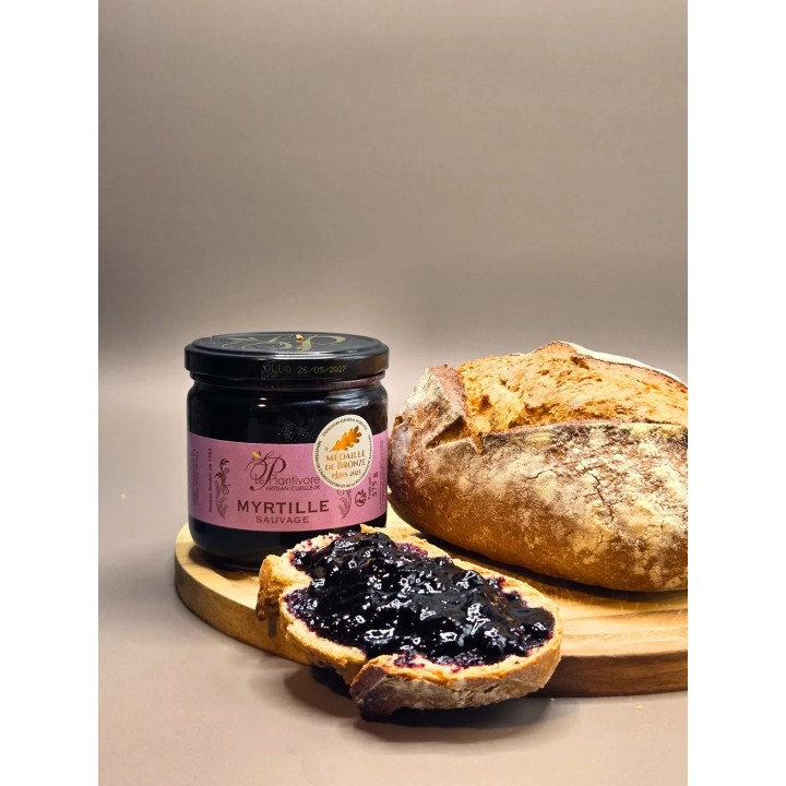 CONFITURE MYRTILLE SAUVAGE. 375G. LE PLANTIVORE