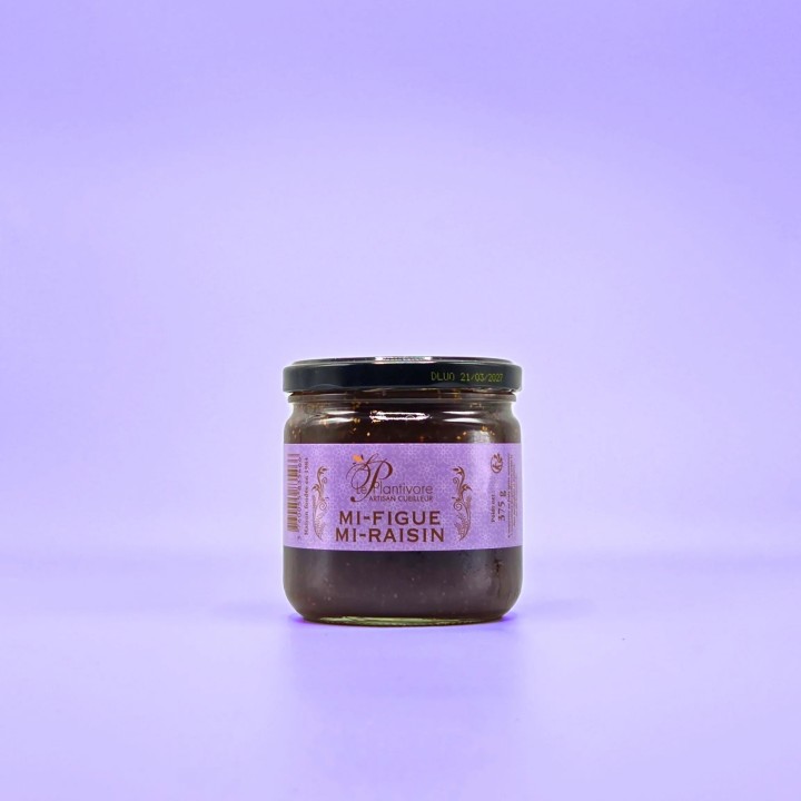 CONFITURE MI-FIGUE MI-RAISIN. 375G. LE PLANTIVORE