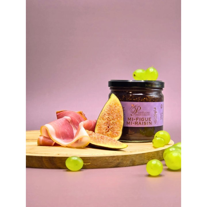 CONFITURE MI-FIGUE MI-RAISIN. 375G. LE PLANTIVORE