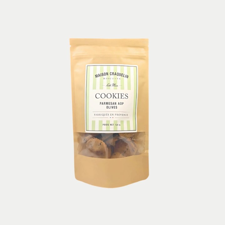 COOKIES PARMESAN ET OLIVES. 120G