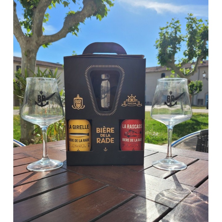 COFFRET 4 BIÈRES DE LA RADE 33CL + VERRE PRESTIGE