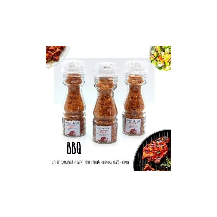 SEL DE CAMARGUE ""BBQ"". MOULIN 115G