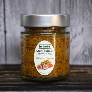 MOUTARDE ARTISANALE FIGUE CURCUMA. 120G
