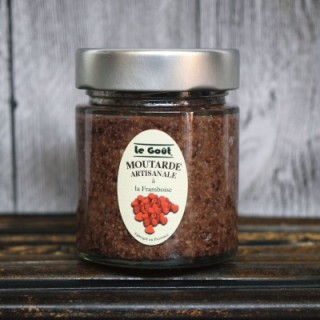 MOUTARDE ARTISANALE A LA FRAMBOISE. 120G
