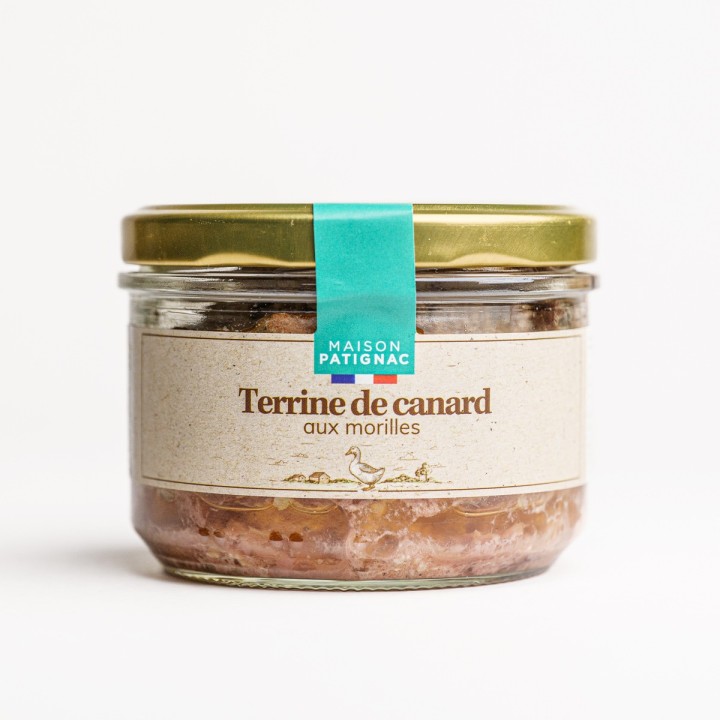 TERRINE DE CANARD AUX MORILLES.180G